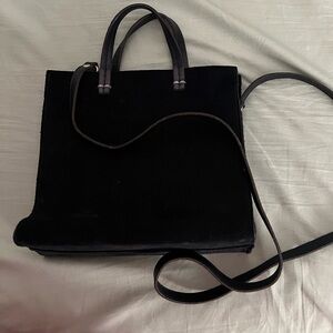 Clare V Petit Simple Tote Black Suede